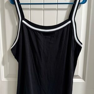 Torrid Black Camisole with White Accents